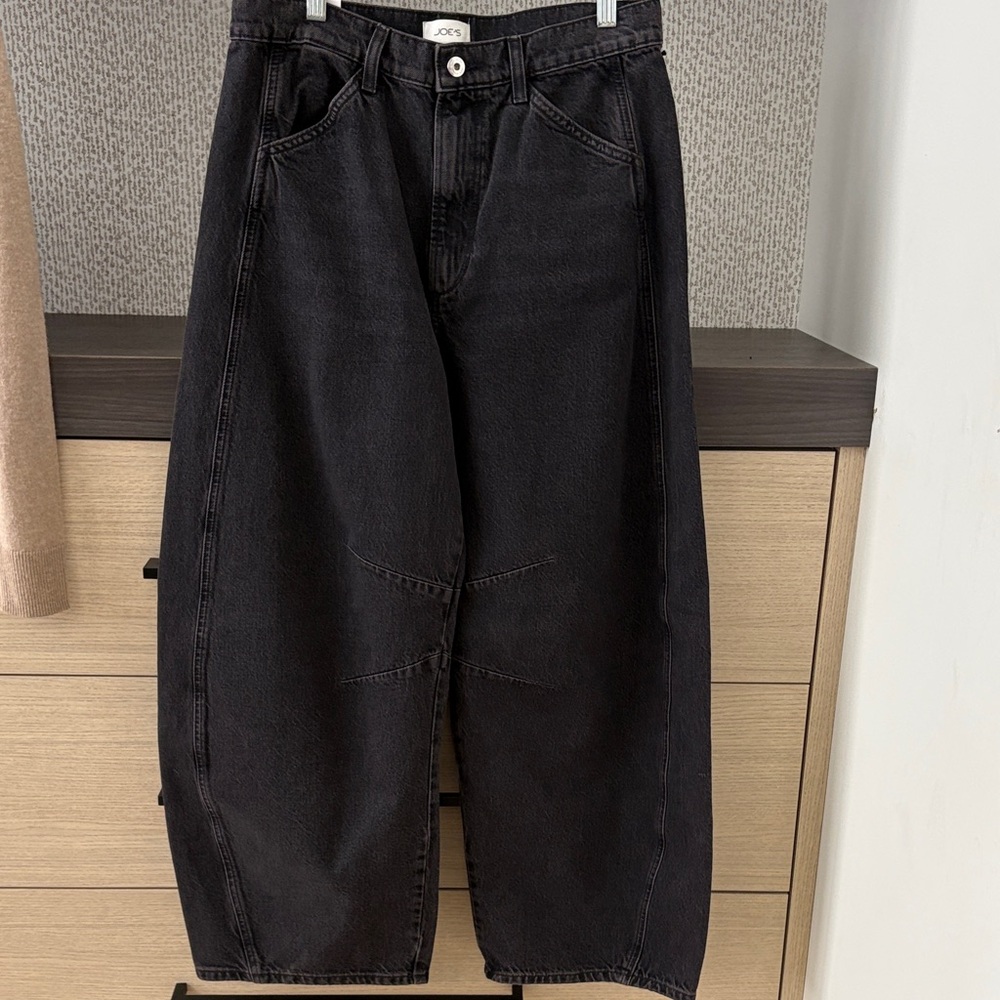 Joe's Jeans High-Rise Wide Leg Black Jeans
